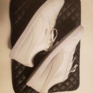 Puma Carina Triple White Sneakers - Women's 11